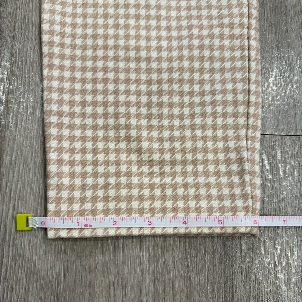 Old Navy Pants Women Size 12 Beige Houndstooth Pixie High Rise Skinny Trousers - Picture 11 of 12